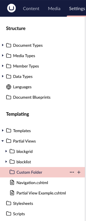 Created folder