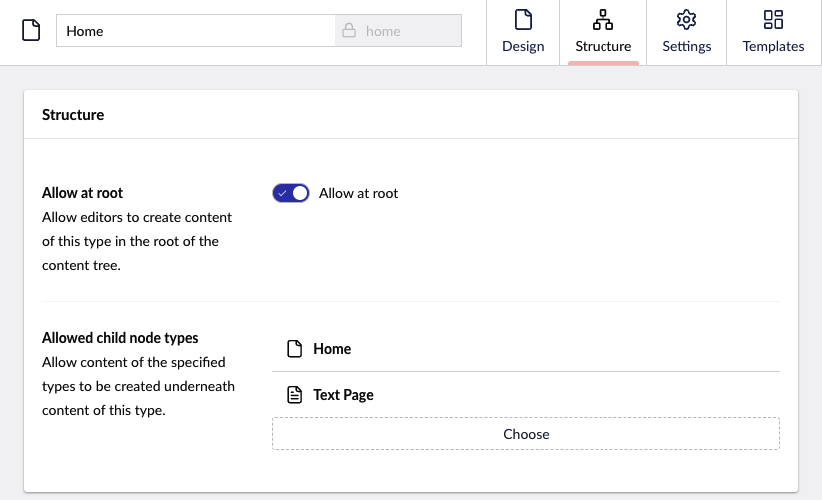 Allow Child page